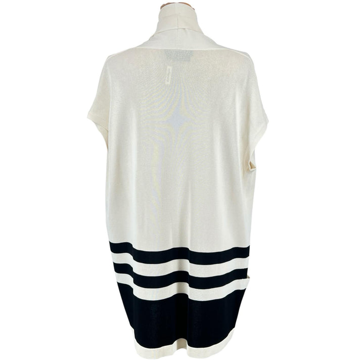 Pristine Salvatore Ferragamo cardigan GanciniMetal Front Open white Women M