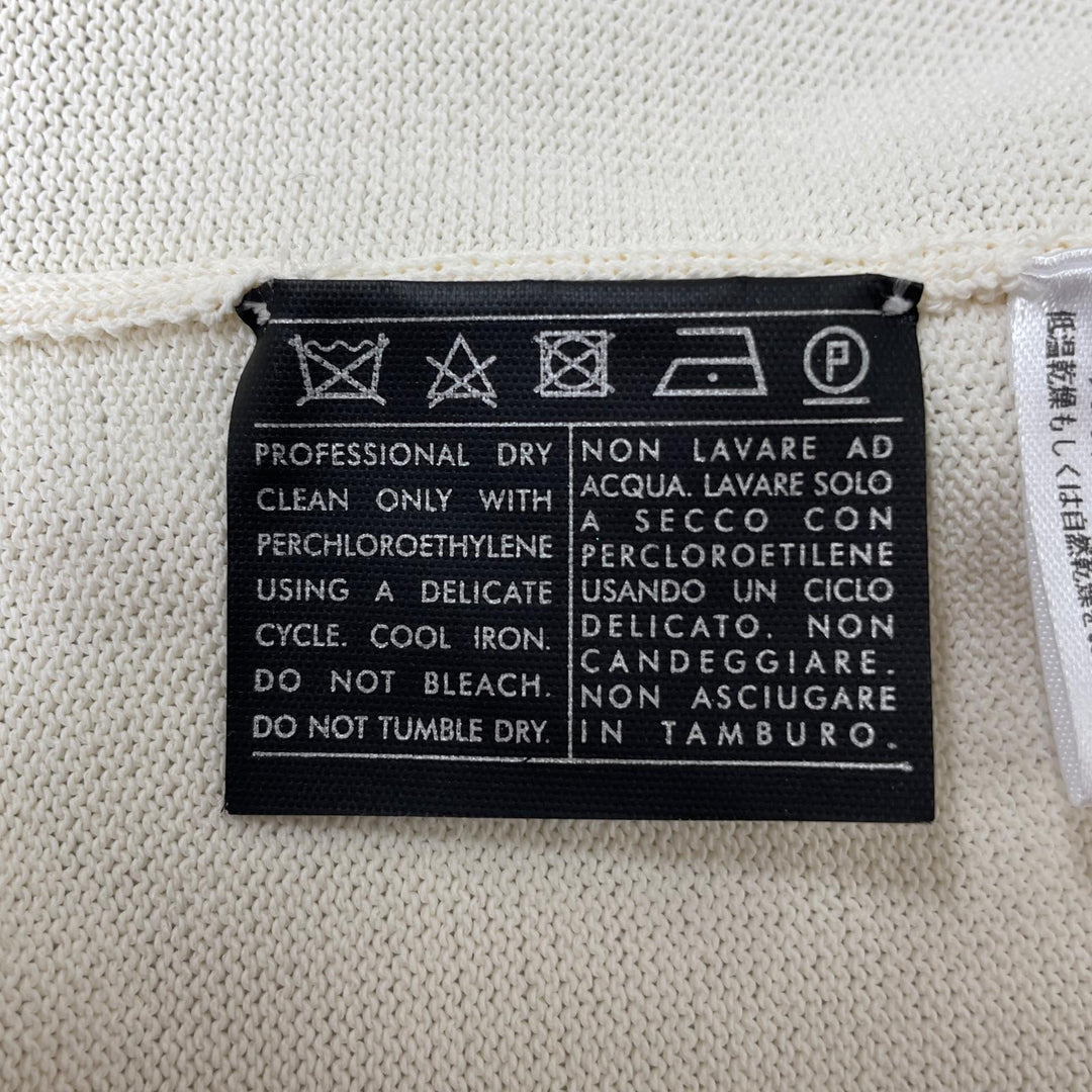 Pristine Salvatore Ferragamo cardigan GanciniMetal Front Open white Women M