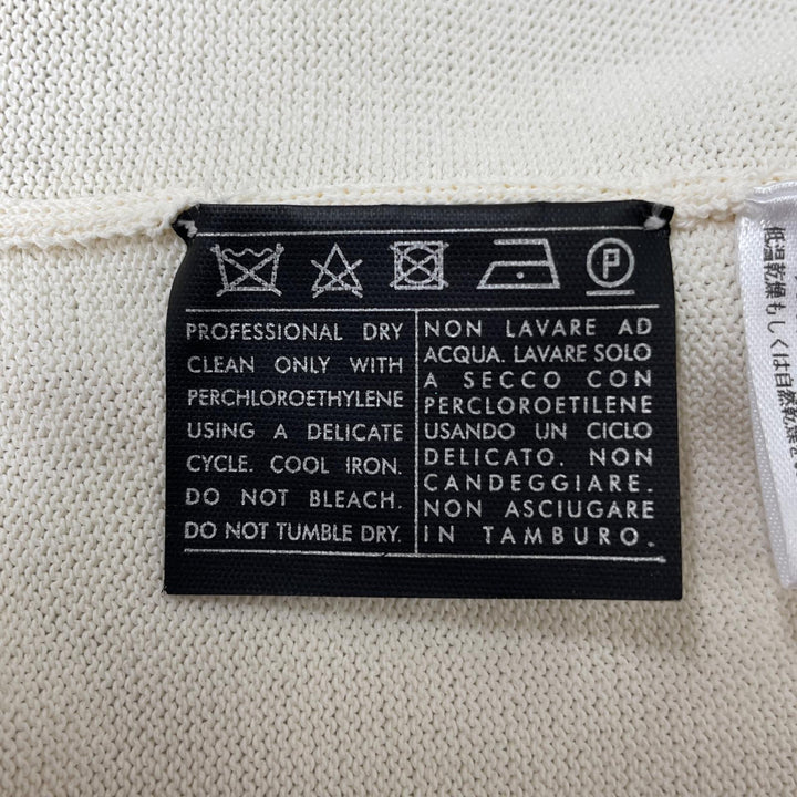 Pristine Salvatore Ferragamo cardigan GanciniMetal Front Open white Women M