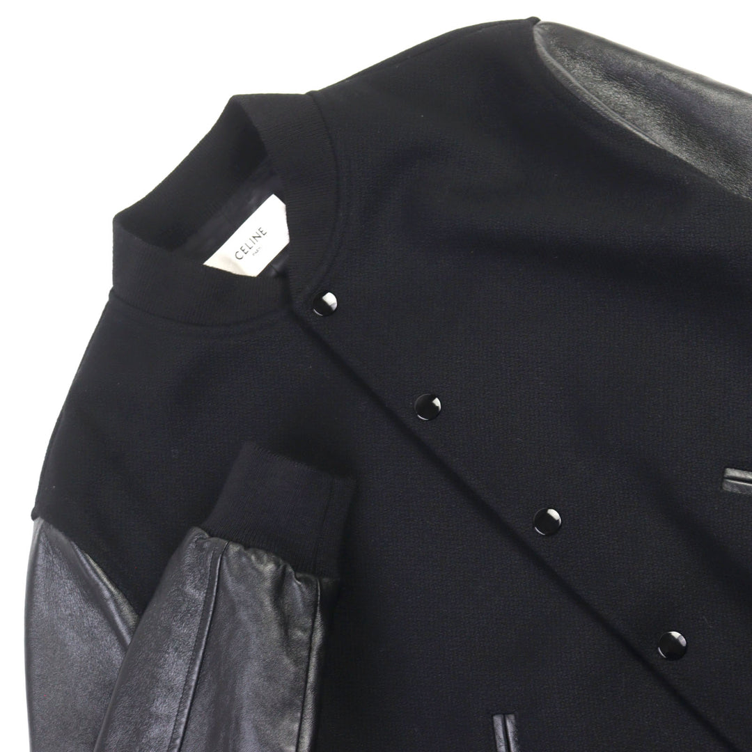 Pristine CELINE Jacket BOY DOLL TEDDY JACKET black wool mens 50 2V09M896C