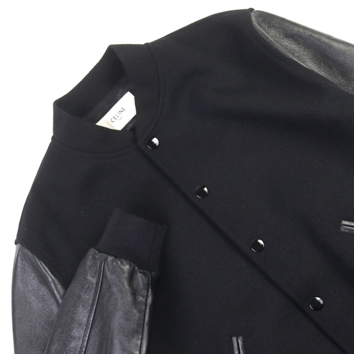 Pristine CELINE Jacket BOY DOLL TEDDY JACKET black wool mens 50 2V09M896C