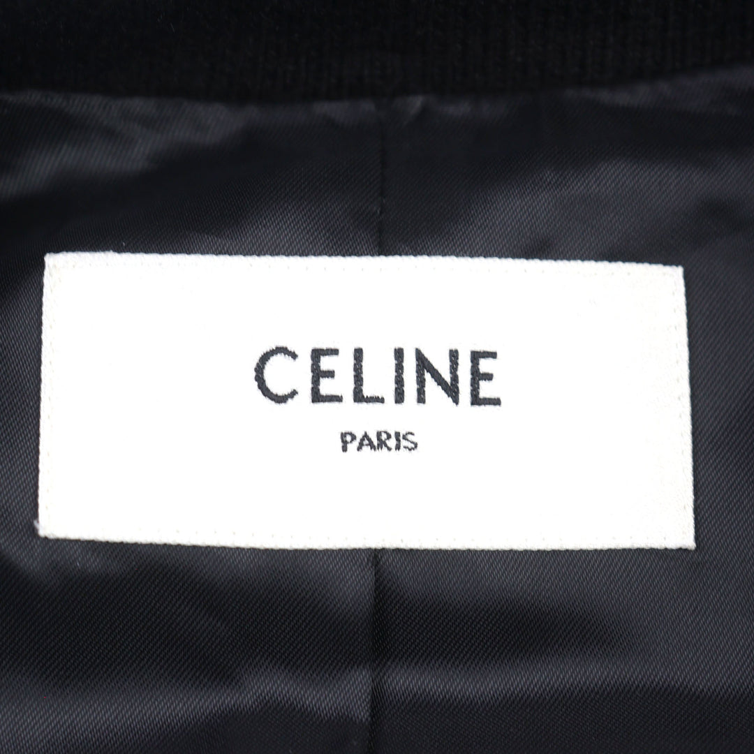 Pristine CELINE Jacket BOY DOLL TEDDY JACKET black wool mens 50 2V09M896C