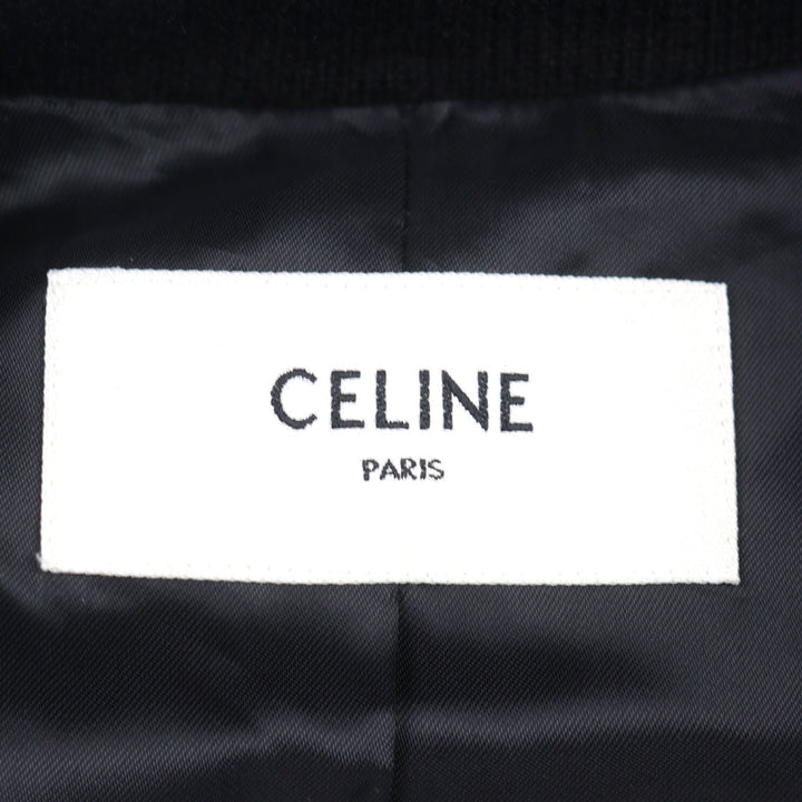 Pristine CELINE Jacket BOY DOLL TEDDY JACKET black wool mens 50 2V09M896C