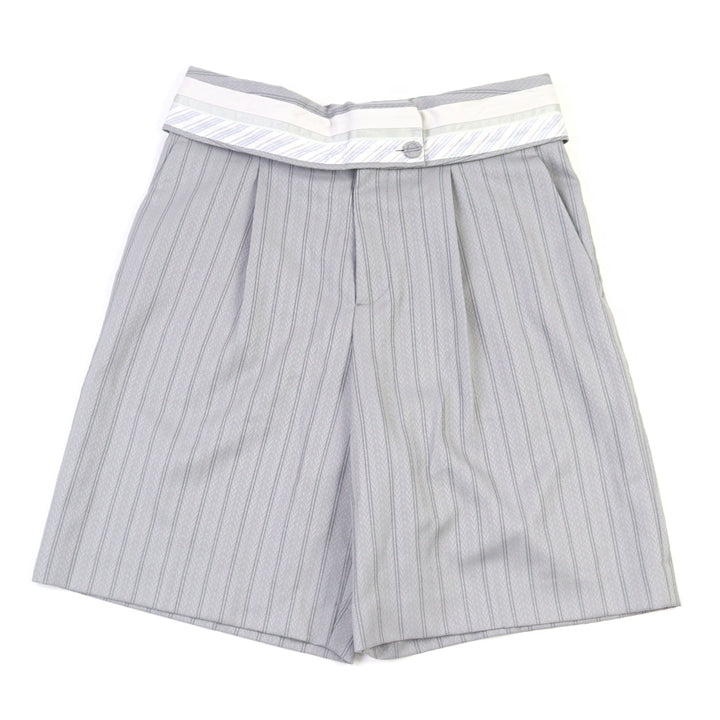 Excellent DIOR Shorts Couture Jacquard Covered Button High Waist 46 383C132A5718