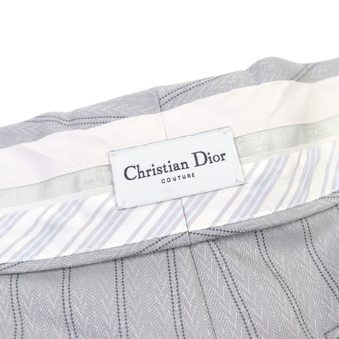 Excellent DIOR Shorts Couture Jacquard Covered Button High Waist 46 383C132A5718
