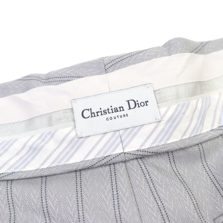 Excellent DIOR Shorts Couture Jacquard Covered Button High Waist 46 383C132A5718