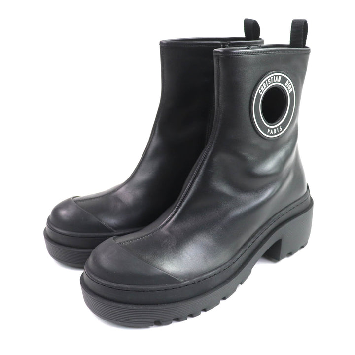 Pristine Christian Dior Ankle boots DIOR SYMBOL black leather Women 39