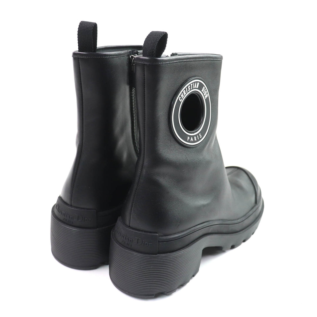 Pristine Christian Dior Ankle boots DIOR SYMBOL black leather Women 39