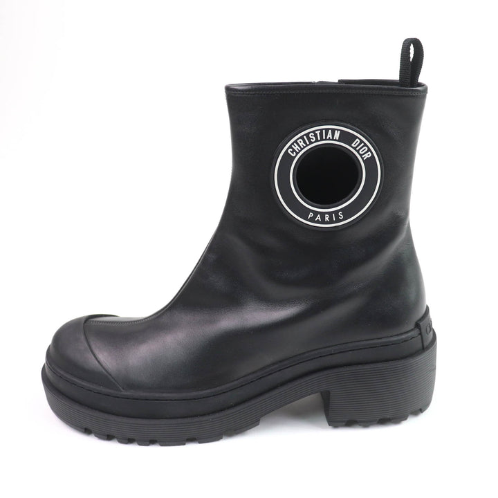 Pristine Christian Dior Ankle boots DIOR SYMBOL black leather Women 39