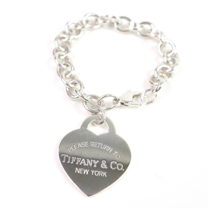 Very Good TIFFANY&Co. bracelet Large Heart Tag Silver 925 Women