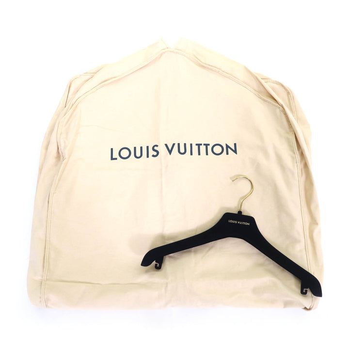 Excellent LOUIS VUITTON coat Belted monogram placket Charcoal gray 34 FGC038QWE
