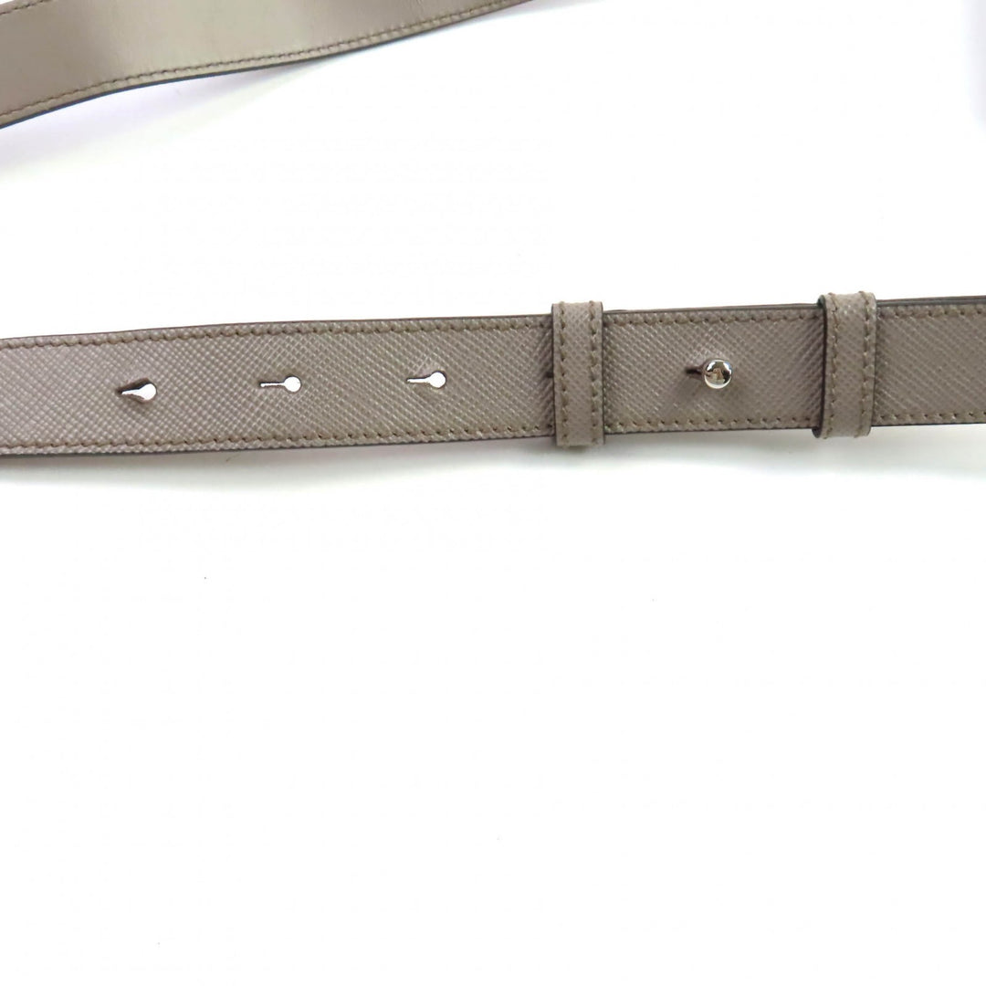 Excellent PRADA Shoulder Bag Triangle With logo Safiano leather Women 2VD065