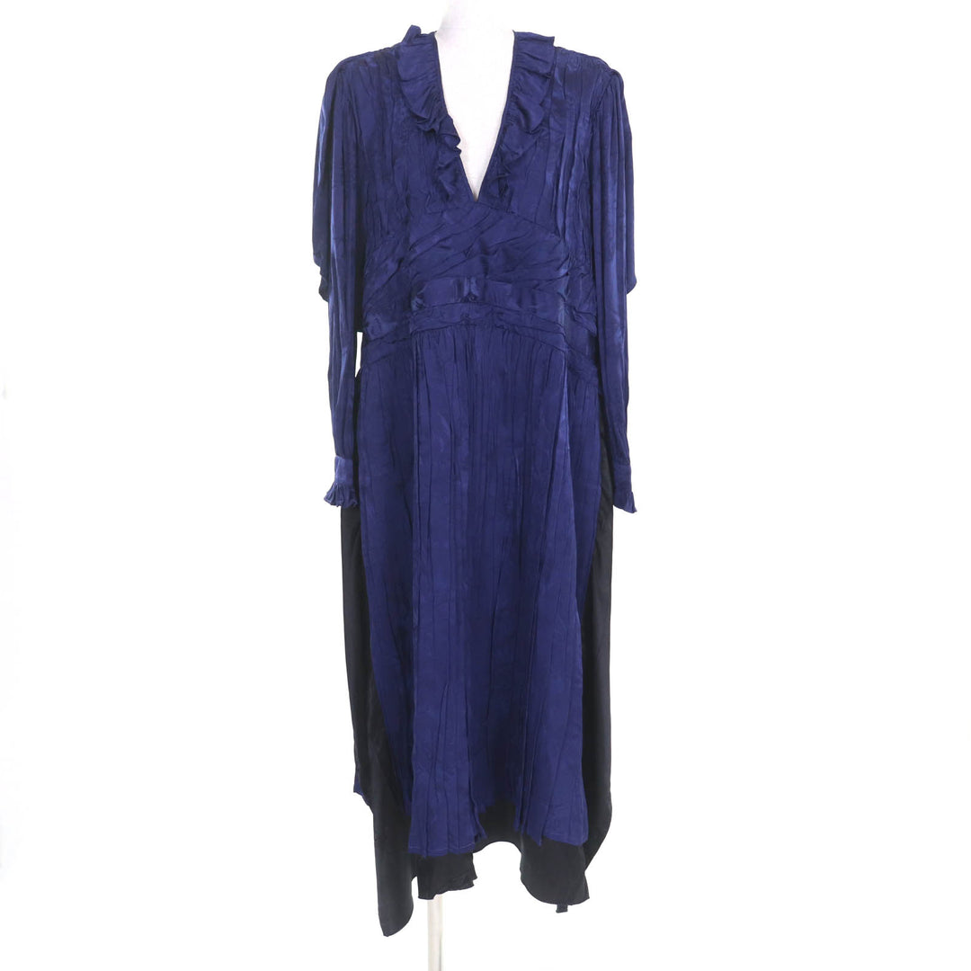Excellent BALENCIAGA one piece Satin jacquard midi dress Women 36 663002