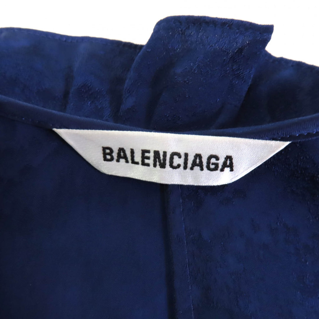 Excellent BALENCIAGA one piece Satin jacquard midi dress Women 36 663002