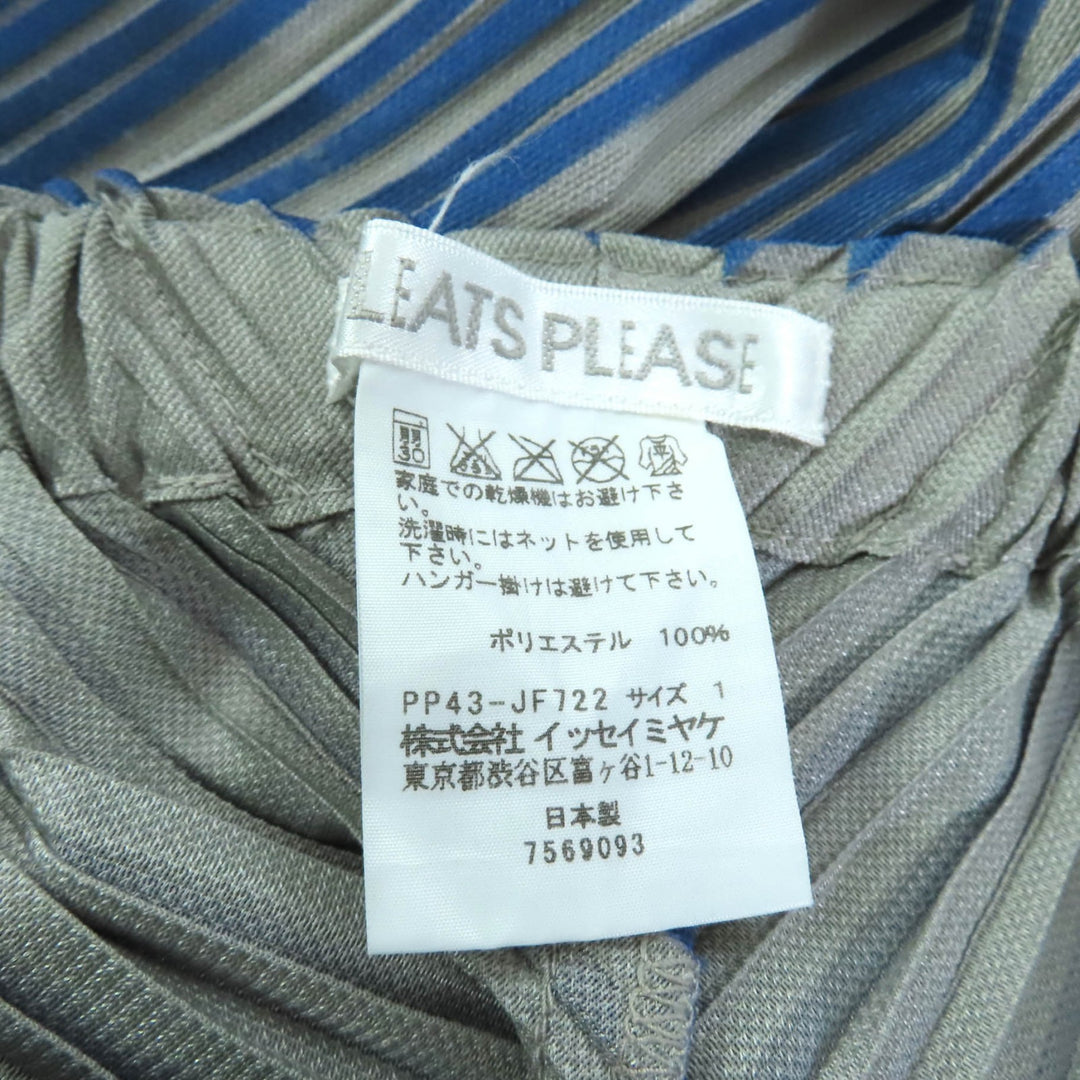 Excellent PLEATS PLEASE Saruel pants Blue gray polyester Women 1 PP43-JF722