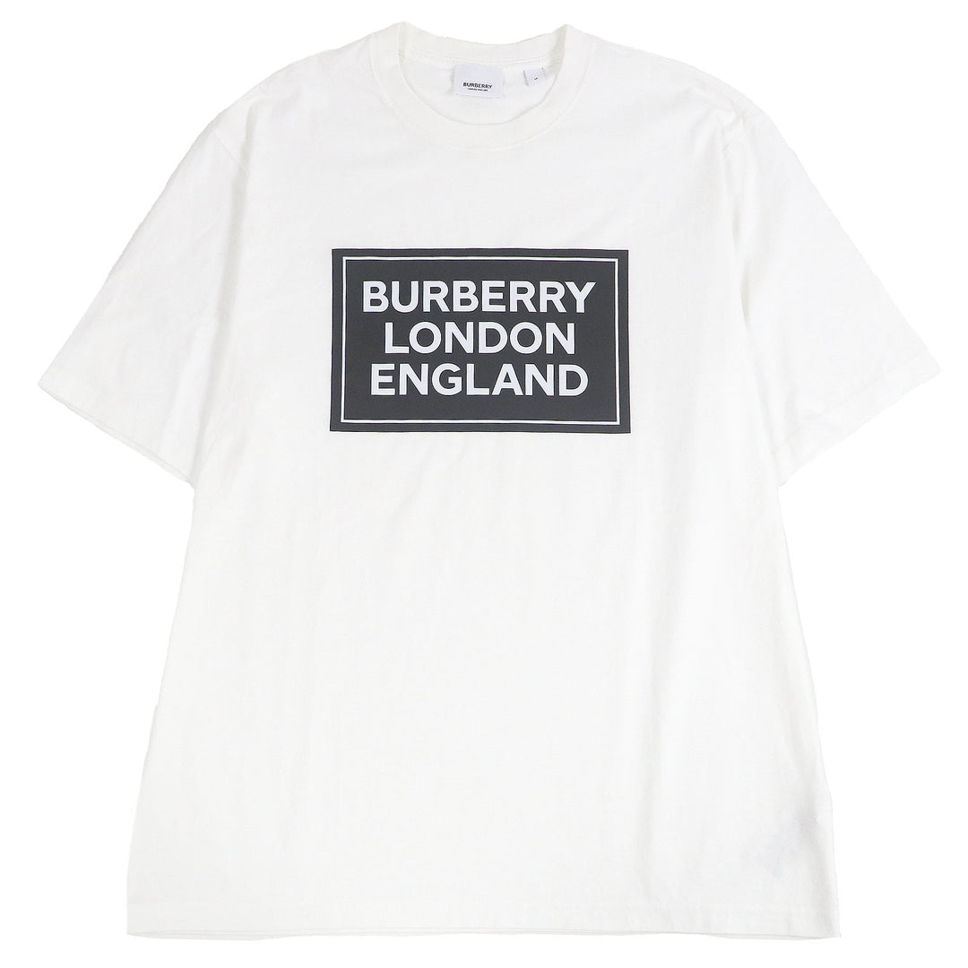 Excellent BURBERRY Short sleeve T-shirt Box logo print crew neck white M 8084338