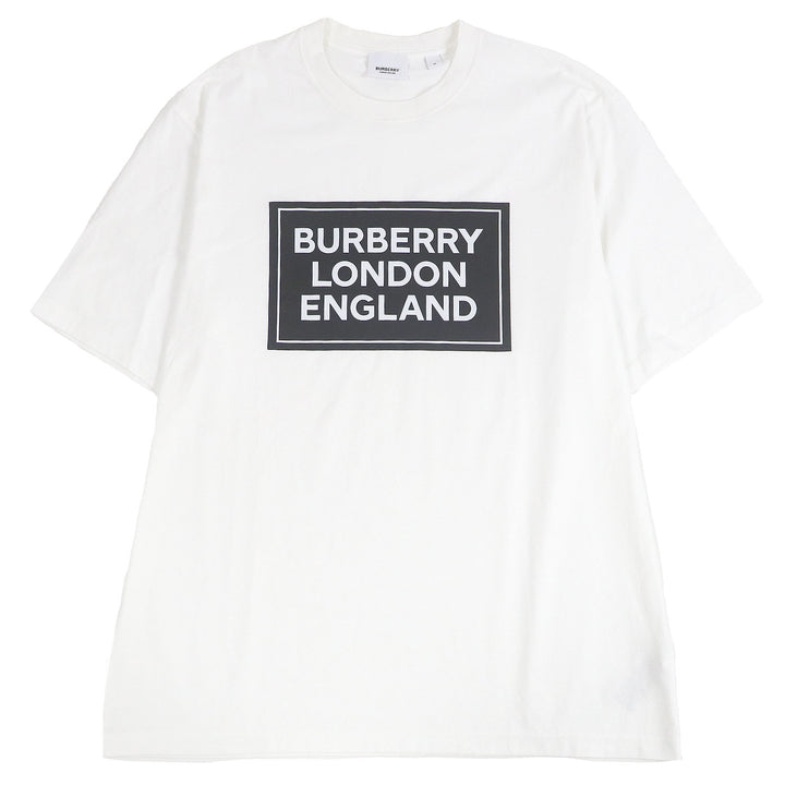 Excellent BURBERRY Short sleeve T-shirt Box logo print crew neck white M 8084338
