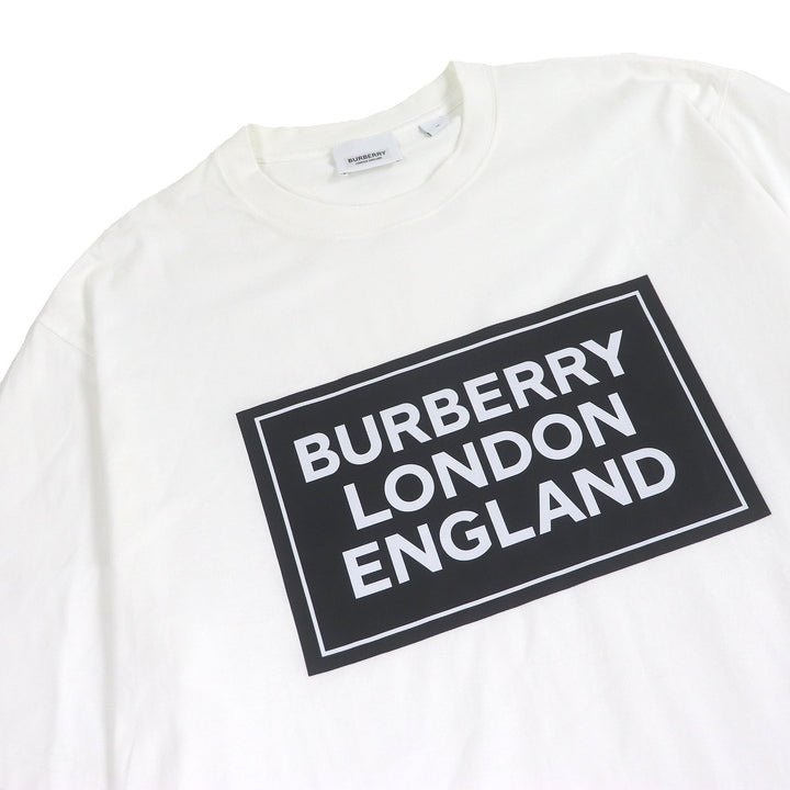 Excellent BURBERRY Short sleeve T-shirt Box logo print crew neck white M 8084338