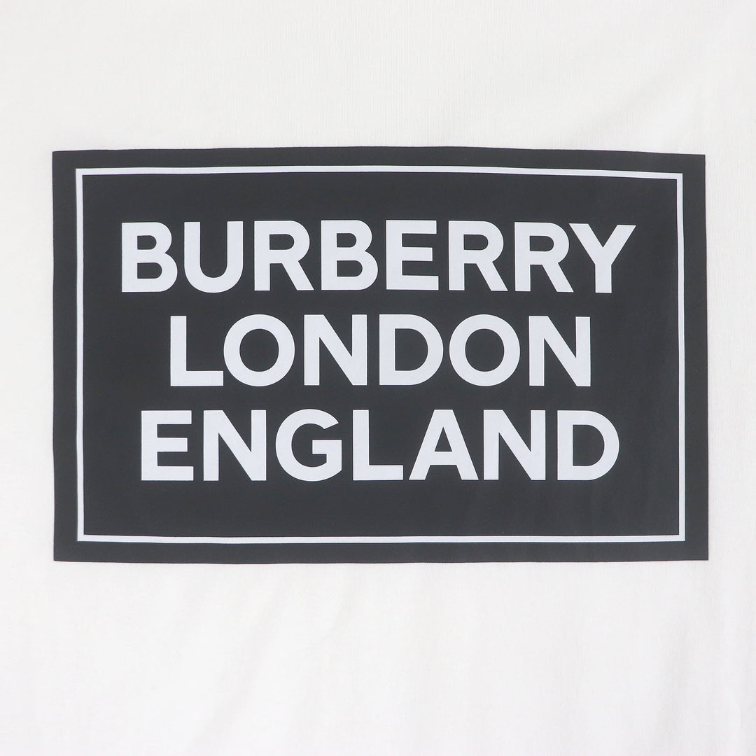 Excellent BURBERRY Short sleeve T-shirt Box logo print crew neck white M 8084338