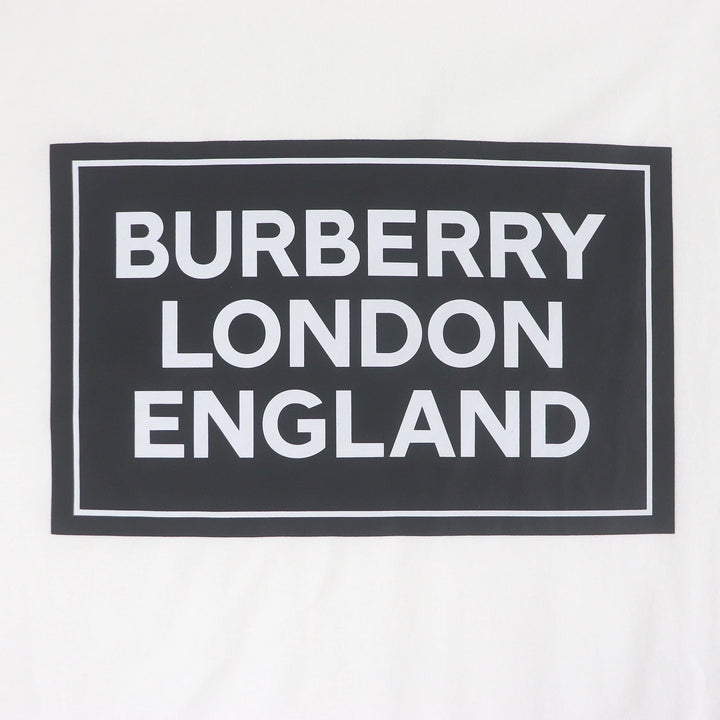 Excellent BURBERRY Short sleeve T-shirt Box logo print crew neck white M 8084338