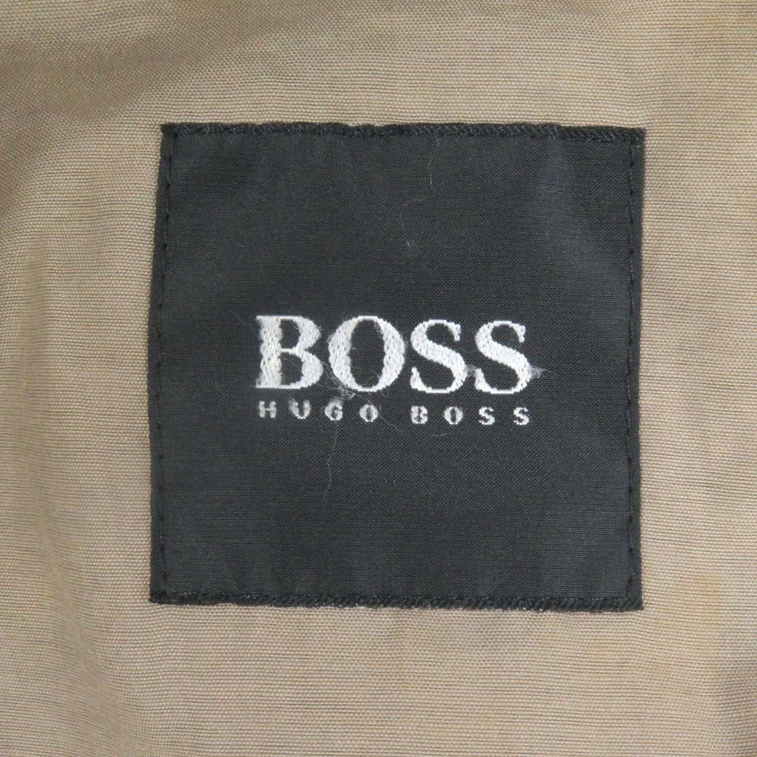 Good HUGO BOSS leather jacket Charcoal system Goat leather mens 46