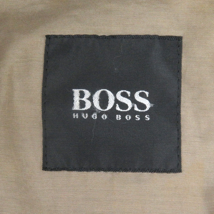 Good HUGO BOSS leather jacket Charcoal system Goat leather mens 46