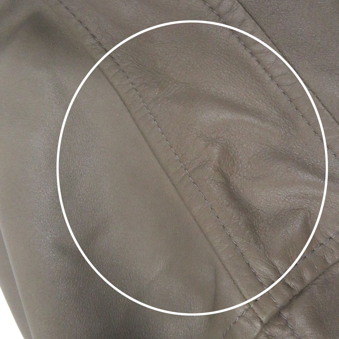 Good HUGO BOSS leather jacket Charcoal system Goat leather mens 46
