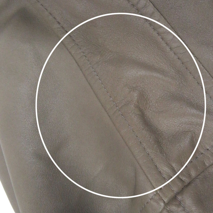 Good HUGO BOSS leather jacket Charcoal system Goat leather mens 46