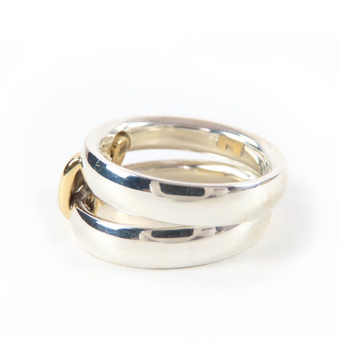 Excellent HERMES Ring Olympe Ring combination Silver 925 Women