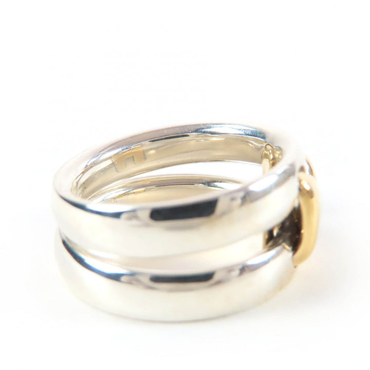 Excellent HERMES Ring Olympe Ring combination Silver 925 Women