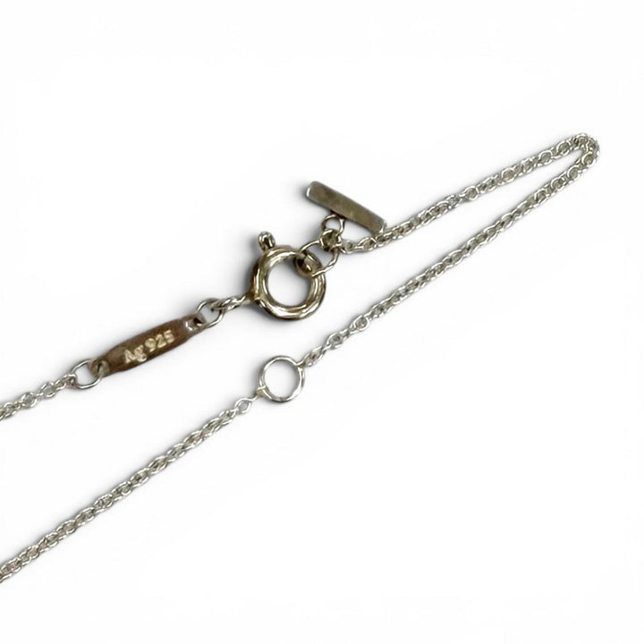 Great TIFFANY&Co. Necklace Smile Pendant Small Silver AG925 Women