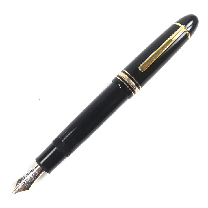 Very Good MONTBLANC fountain pen Meisterstck 149 white star Black gold 14K mens