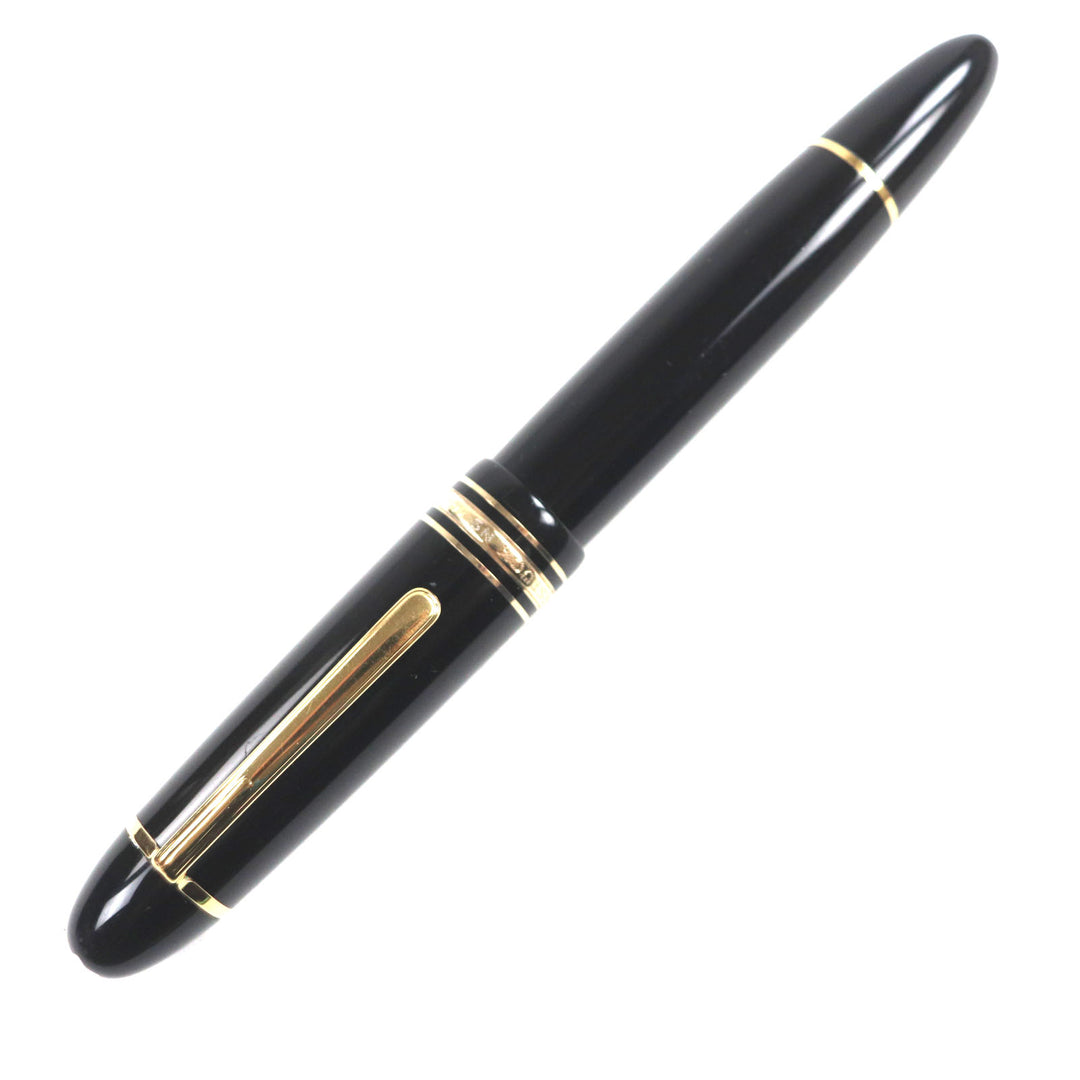 Very Good MONTBLANC fountain pen Meisterstck 149 white star Black gold 14K mens