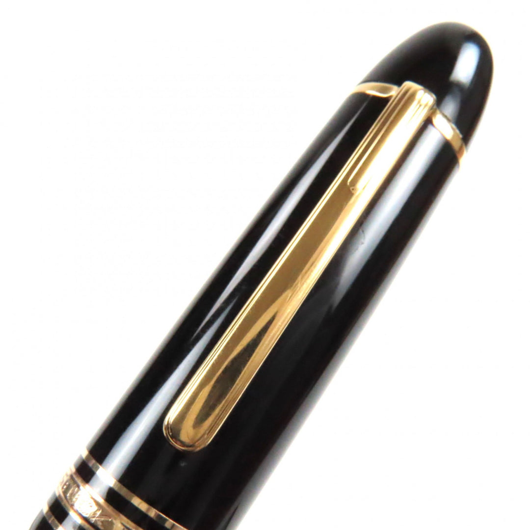 Very Good MONTBLANC fountain pen Meisterstck 149 white star Black gold 14K mens