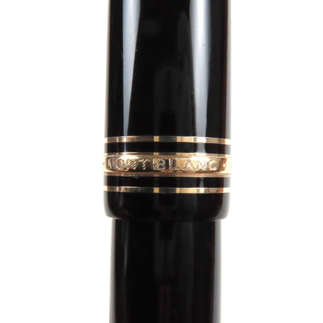 Very Good MONTBLANC fountain pen Meisterstck 149 white star Black gold 14K mens