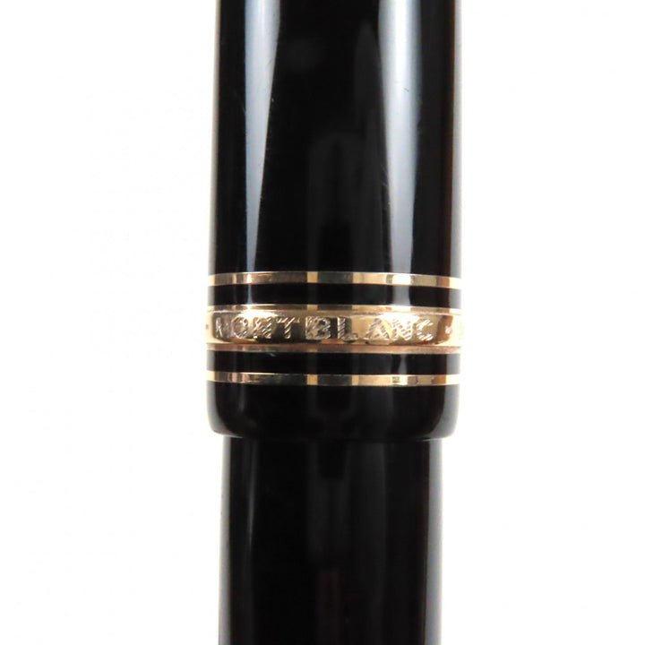 Very Good MONTBLANC fountain pen Meisterstck 149 white star Black gold 14K mens