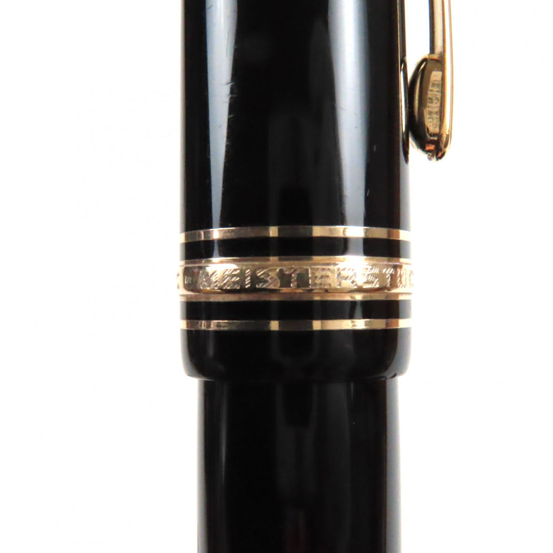Very Good MONTBLANC fountain pen Meisterstck 149 white star Black gold 14K mens