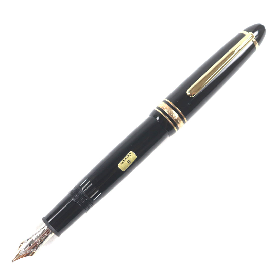Excellent MONTBLANC fountain pen Meisterstck 146 white star Black gold 14K mens