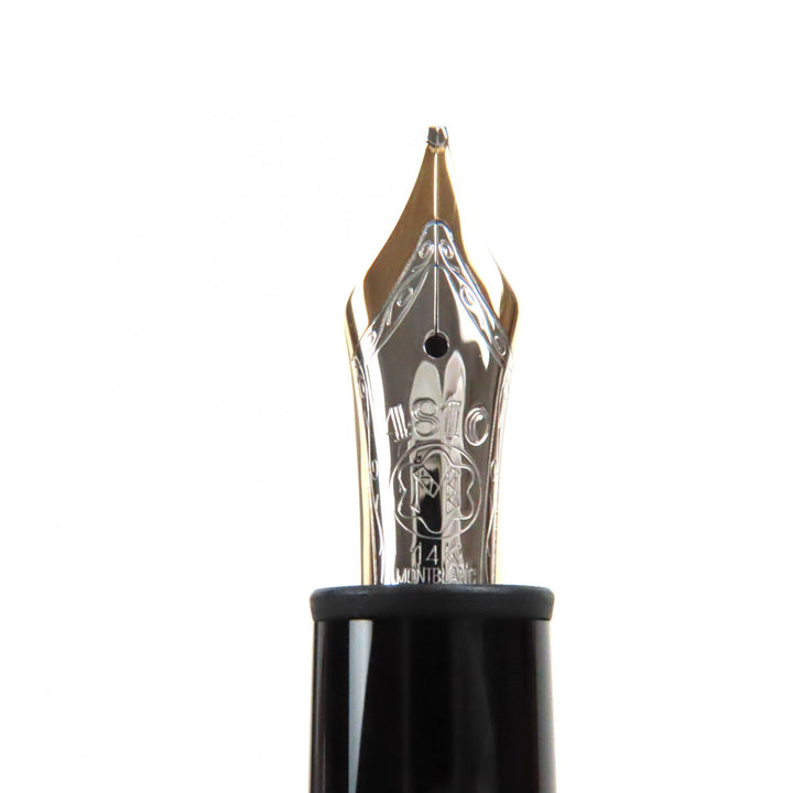 Excellent MONTBLANC fountain pen Meisterstck 146 white star Black gold 14K mens