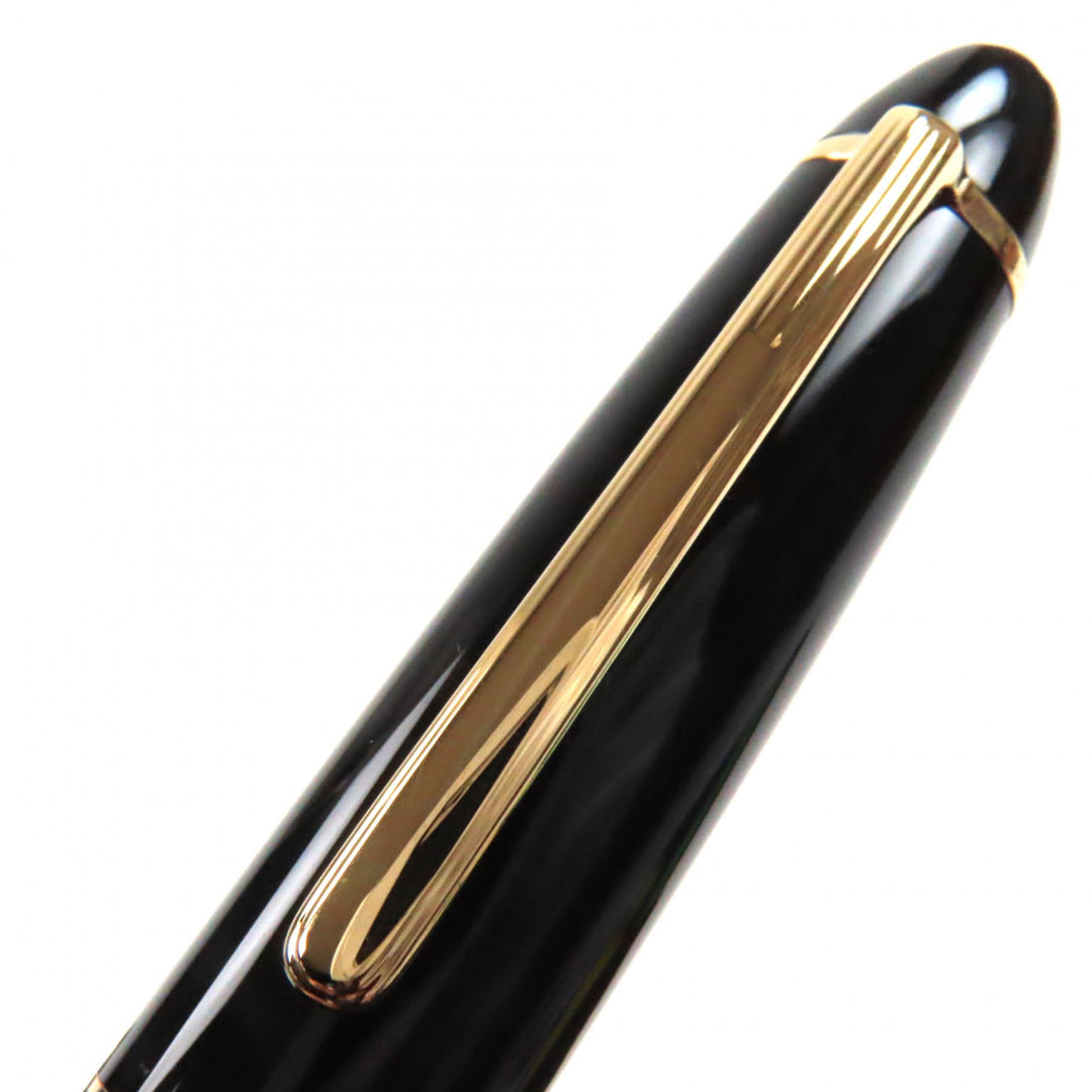 Excellent MONTBLANC fountain pen Meisterstck 146 white star Black gold 14K mens