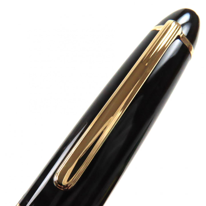 Excellent MONTBLANC fountain pen Meisterstck 146 white star Black gold 14K mens