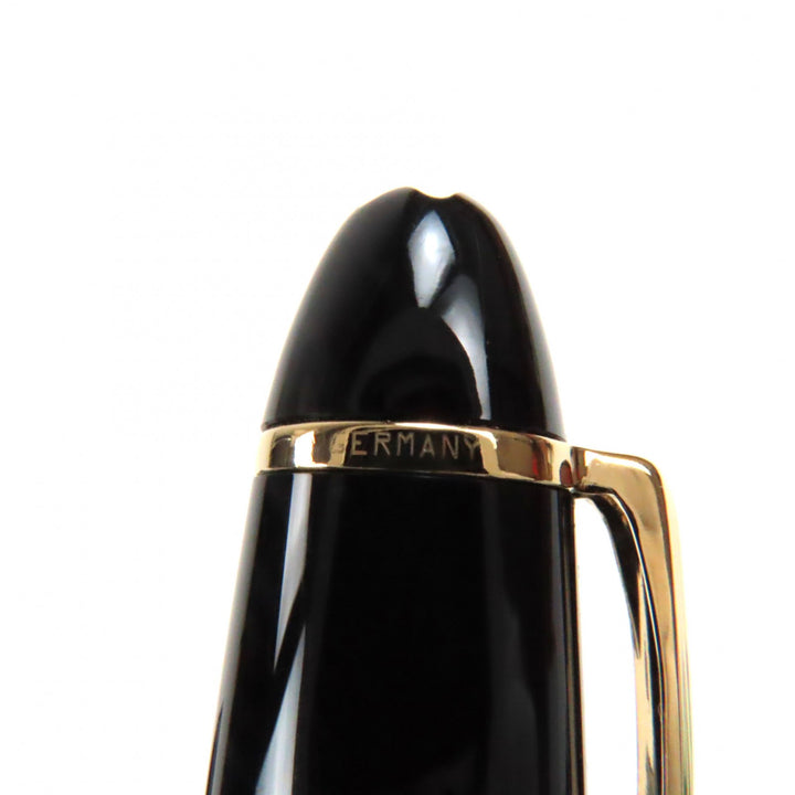 Excellent MONTBLANC fountain pen Meisterstck 146 white star Black gold 14K mens