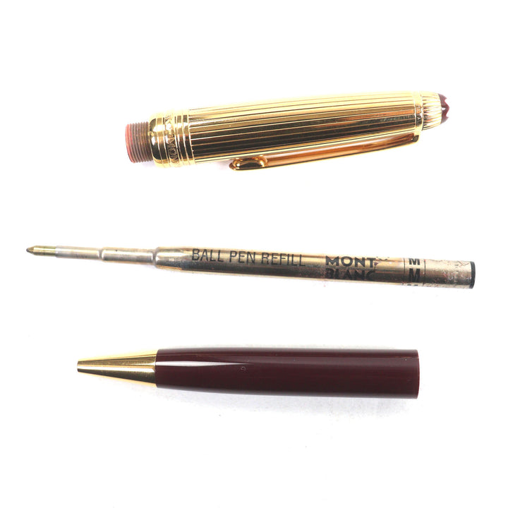 Great MONTBLANC Ballpoint pen Meisterstück Classic Solitaire Due Vermeil 925