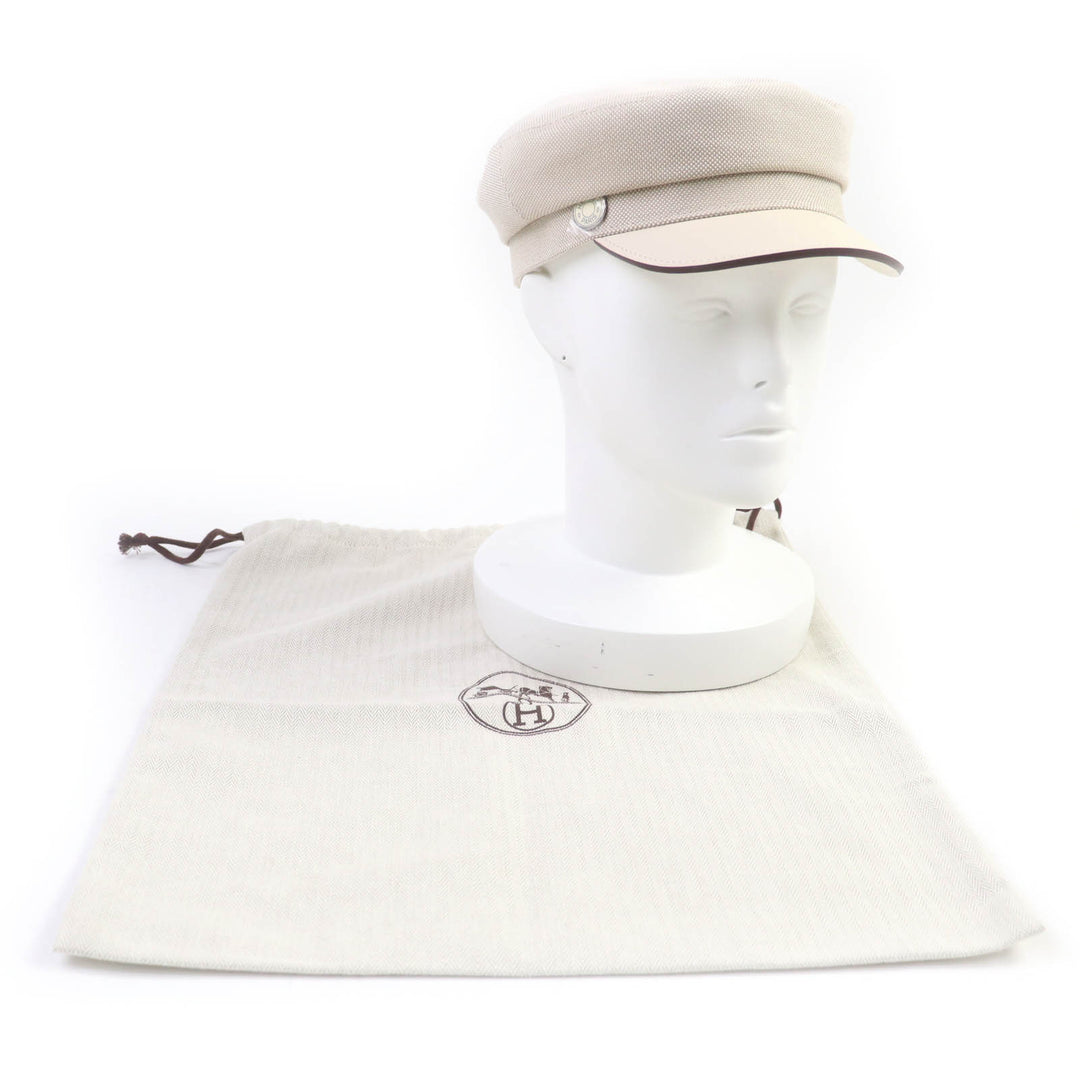 Pristine HERMES Casquette beige cotton Women 57