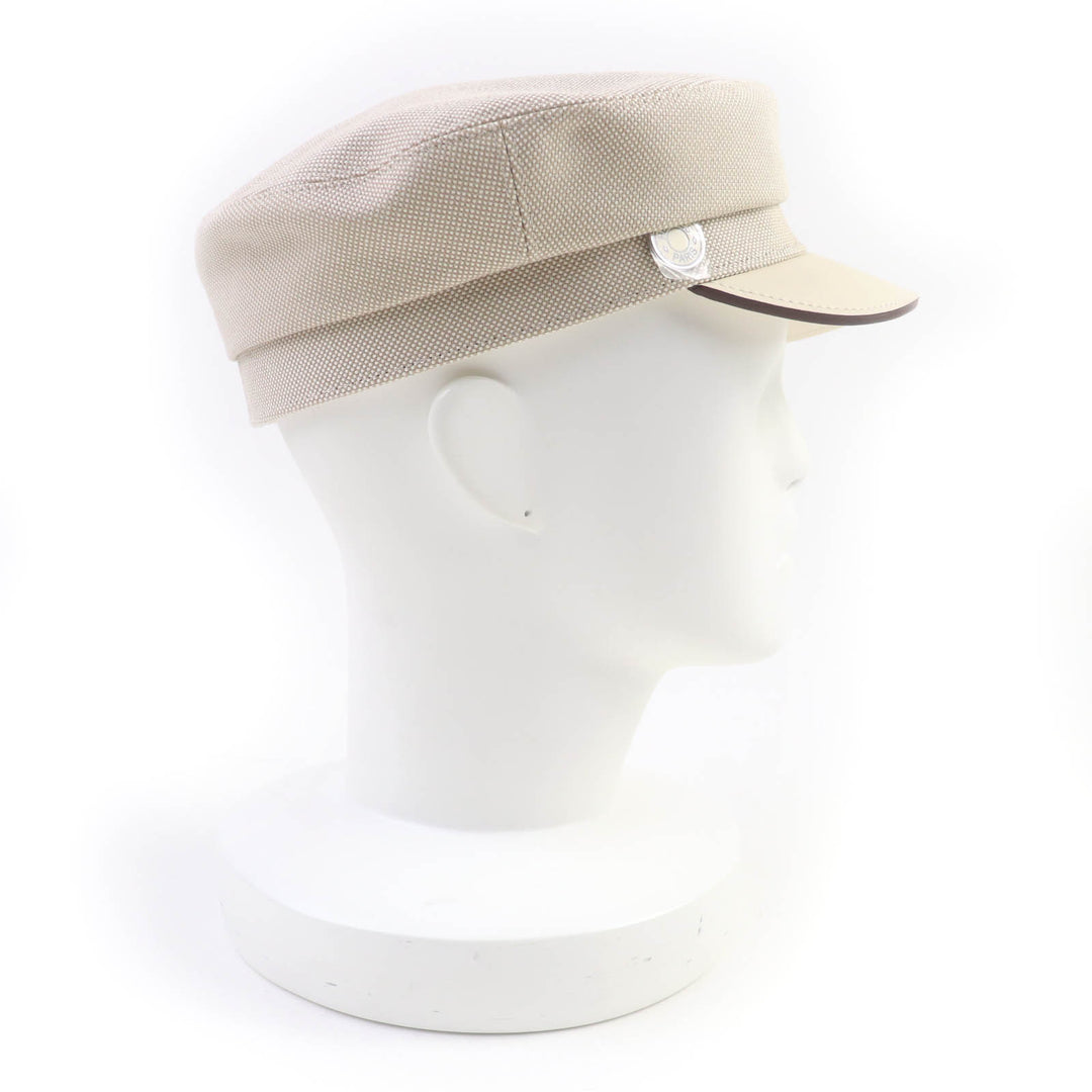 Pristine HERMES Casquette beige cotton Women 57