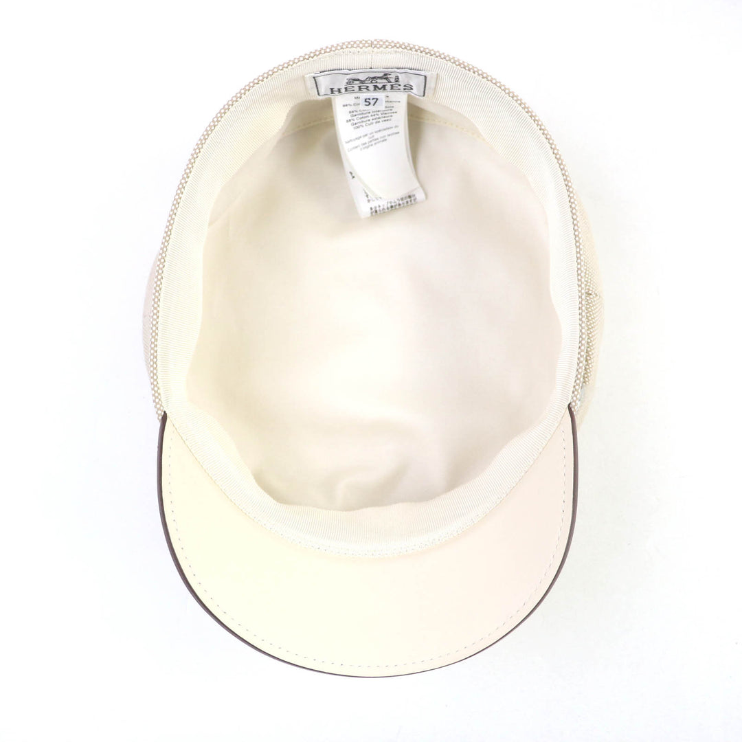 Pristine HERMES Casquette beige cotton Women 57