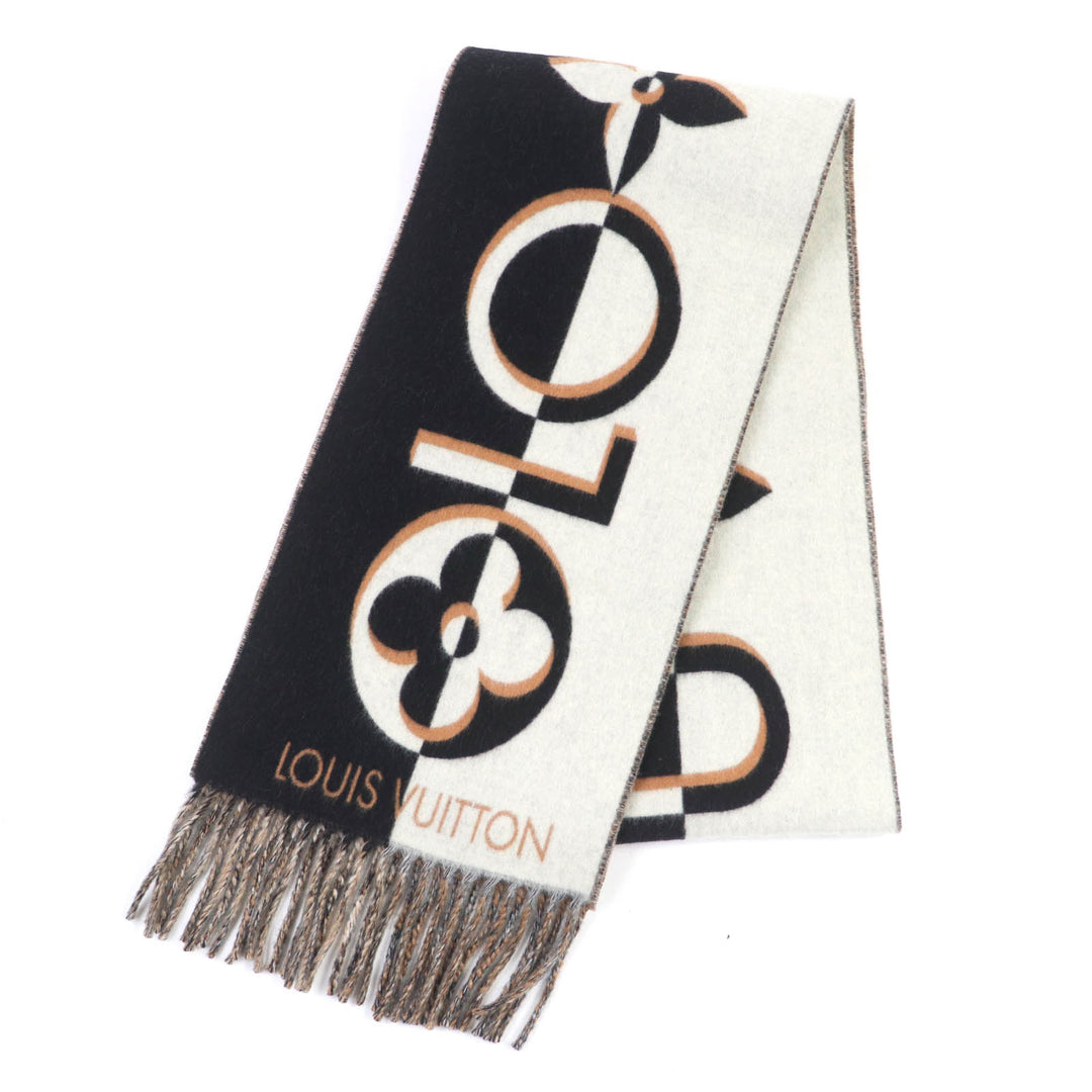 Excellent LOUIS VUITTON Scarf Muffler Duo Infinity wool Women M90806