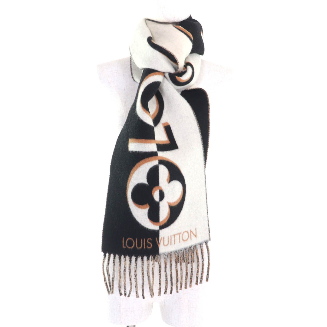 Excellent LOUIS VUITTON Scarf Muffler Duo Infinity wool Women M90806