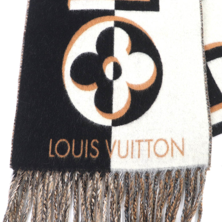 Excellent LOUIS VUITTON Scarf Muffler Duo Infinity wool Women M90806