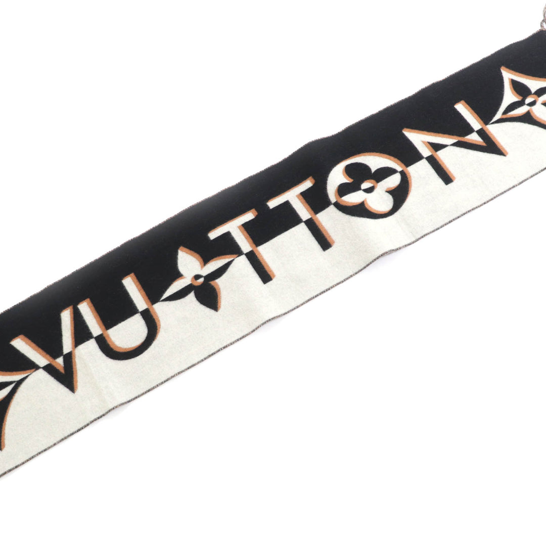 Excellent LOUIS VUITTON Scarf Muffler Duo Infinity wool Women M90806